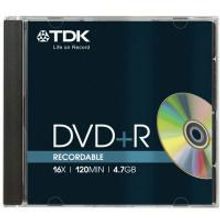 TDK DVD+R диск 16x Printable Jewel Case 1шт, DVD+R47PWWED-D