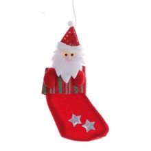 Носок для подарка Дед Мороз (звёздочки)