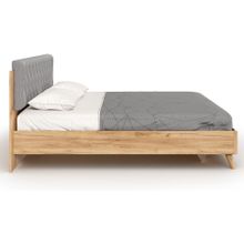 Алмаз. Любимый дом Марта-2 Кровать 1600 (с КО и мягкой накладкой, каретная стежка Capri 24) (Дуб Золотой Серый)