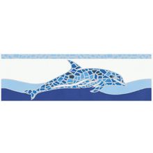 Savoia Antiche Riggiole Napoletane Listello Delfini 6.8x22 см