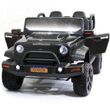 Детский электромобиль Jeep Hunter Black с полным приводом - CH9938