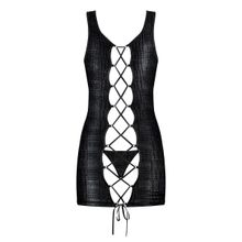 Obsessive Глянцевое платье со шнуровкой на спине Obsydian (S-M   черный)