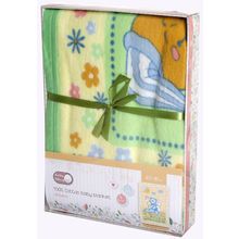 Baby Nice байковое 100х118 Мишка на лужайке премиум бежевое