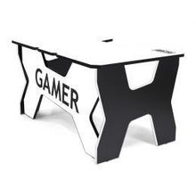 Стол Generic Comfort Gamer2 NW N (белая столешница, черная кромка)