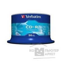 Verbatim Диски CD-R 50 шт. 48 52-x 700Mb, Cake Box 43351