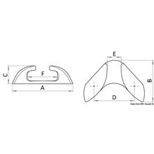 Osculati Capri SS bow fairlead 105mm, 40.303.00