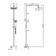 Bravat Opal Душевая колонна со смесителем для душа F9125183CP-A-RUS