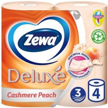 Zewa Deluxe Cashmere Peach 4 рулона в упаковке 3 слоя