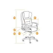 Tetchair Кресло BARON, бежевый бежевый перфорированный