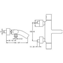 Смеситель Jacob Delafon Talan E10105RU-CP для ванны с душем