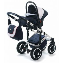 Коляска Vikalex Ferrone (3 в 1) navy & white