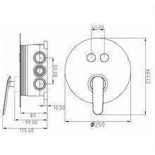 Смеситель встраиваемый Gllon GL-CMB-R-2 Хром