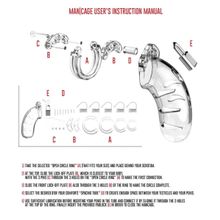 Мужской пояс верности №5 Transparent 5.5 Inch - 14 см.