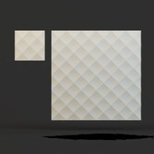 Стеновая гипсовая 3D панель – Ромбы, 500х500mm