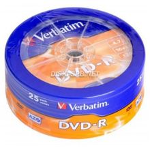 DVD-R диск 16х Verbatim 4.7 Гб Shrink. 25 дисков.