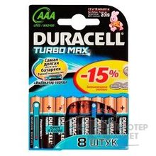 Duracell LR03-8BL TURBO AAA 8 шт. в уп-ке