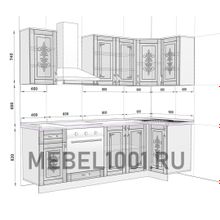 Кухня БЕЛАРУСЬ-8.7 модульная угловая. 2400х1000мм