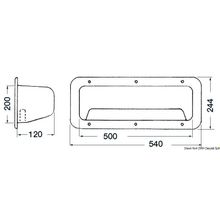 Osculati Side pocket white ABS 540 x 244 x 120 mm, 20.025.00