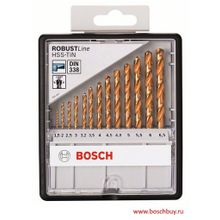 Bosch Набор 13 сверл HSS-TIN заточка 135° Robust Line (2607010539 , 2.607.010.539)