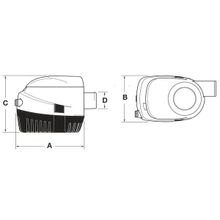 Attwood Помпа трюмная погружная Attwood Sahara S1100 4511-1 12 В 6 А 67 л мин 28 мм