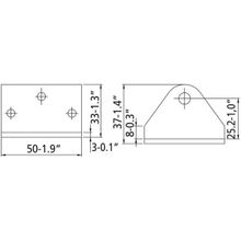 Ultraflex Крепление выгнутое наружу из нержавеющей стали Ultraflex SSN 21 65290 E 50 x 33 мм с самоконтрящейся гайкой и шайбами