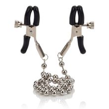 California Exotic Novelties Цепь с зажимами для сосков Silver Beaded Nipple Clamps