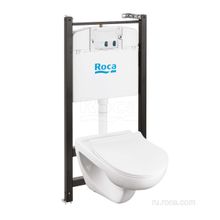 ПЭК Roca Victoria Pack 893105010 подвесной унитаз Rimless + инсталляция + Slim сиденье дюропласт
