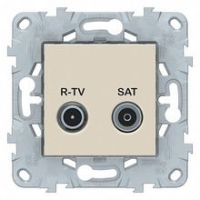 Розетка TV-FM-SAT UNICA NEW, оконечная, бежевый |  код. NU545544 |  Schneider Electric