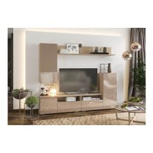 Case Гостиная Лия Венге Белый глянец