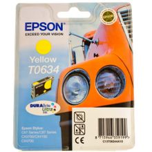 картридж Epson Original T06344A для Epson Stylus Color C67 87 CX3700 4100 4700 Yellow