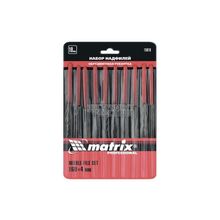 Набор надфилей Matrix 15818 (160х4мм, обрезиненные рукоятки, 10 шт)