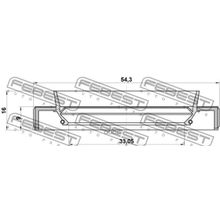 Сальник Привода Toyota Corolla Sed Cp Wg Ae10# Ce100 Ee10# 1991.08-2001.11 [Gr] 35*54*9*16 Мм Febest арт. 95HBY35540916R