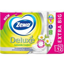 Zewa Deluxe Camomile Comfort 12 рулонов в упаковке 3 слоя