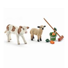 Schleich Уход за животными с теленком и ягненком