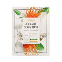 Маска тканевая с аминокислотами шелка Petitfee Silk Amino Serum Mask 5шт