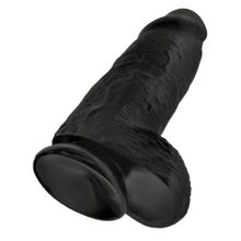Черный фаллоимитатор на присоске Chubby - 22,9 см. Черный
