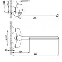 Смеситель Lemark Mars LM3501C универсальный