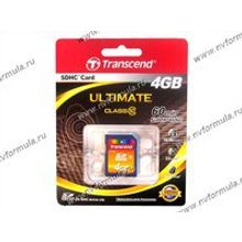 Флеш накопитель SDHC Card  4Гб Transcend Class 10