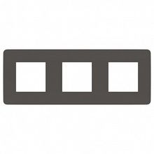 Рамка 3 поста UNICA STUDIO, дымчато-серый |  код. NU280621 |  Schneider Electric