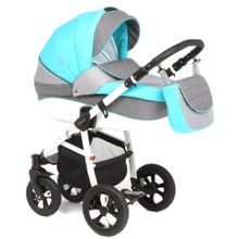 Коляска Adamex NEONEX т.серый+мятный+серый TIP21