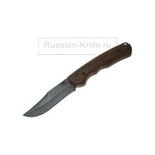 Нож складной Скиф (дамасская сталь), орех
