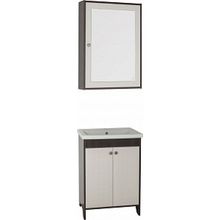Тумба с раковиной Style Line Кантри 60 венге, лен белый
