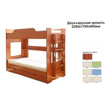 Кровать Двухъярусная №1 (Боровичи) (Размер кровати: 90Х200)