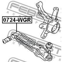 Рычаг Подвески Нижний | Перед Прав Лев | Suzuki Wagon R+ Ma63s 1999-2010 Febest арт. 0724WGR