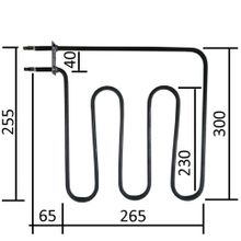 ТЭН для печей HARVIA 1500W, L265x300мм, угловой, 230V (HTS008HR), 224-ZSB