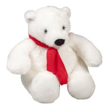 Игрушка Белый медведь с красным шарфом