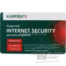 Kaspersky KL1941ROCFR  Internet Security Multi-Device Russian Edition. 3-Device 1 year Real Card