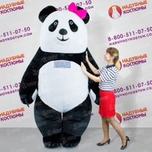 Надувной костюм Панда короткий мех девочка 2,5м