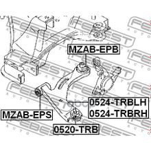 Опора Шаровая Нижнего Рычага | Перед Прав Лев | Mazda Tribute Ep 2000-2007 Febest арт. 0520TRB