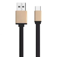 Кабель USB 3.1 Type C(m) - USB 2.0 Am - 1.0 м, 2.1А, плоский, черный, AKAI CE-443B